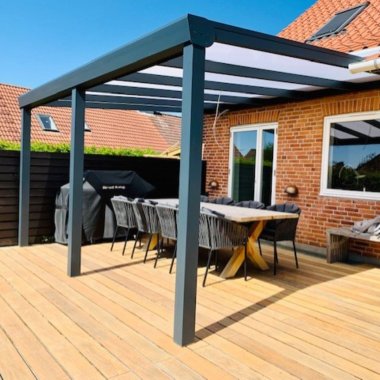 Overd&aelig;kket terrasse